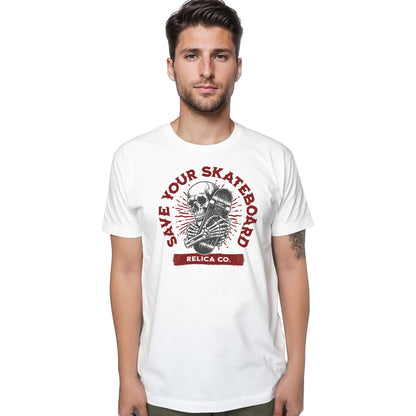 Regular Tee "Save Your Skateboard"